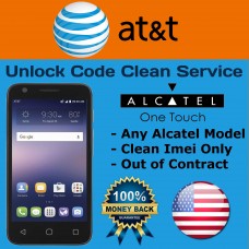 Acatel AT&T Factory Unlock Code Clean Service!